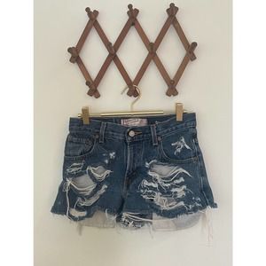 Levi Distressed Jean Shorts